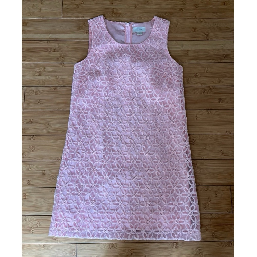 LOFT pink shift dress